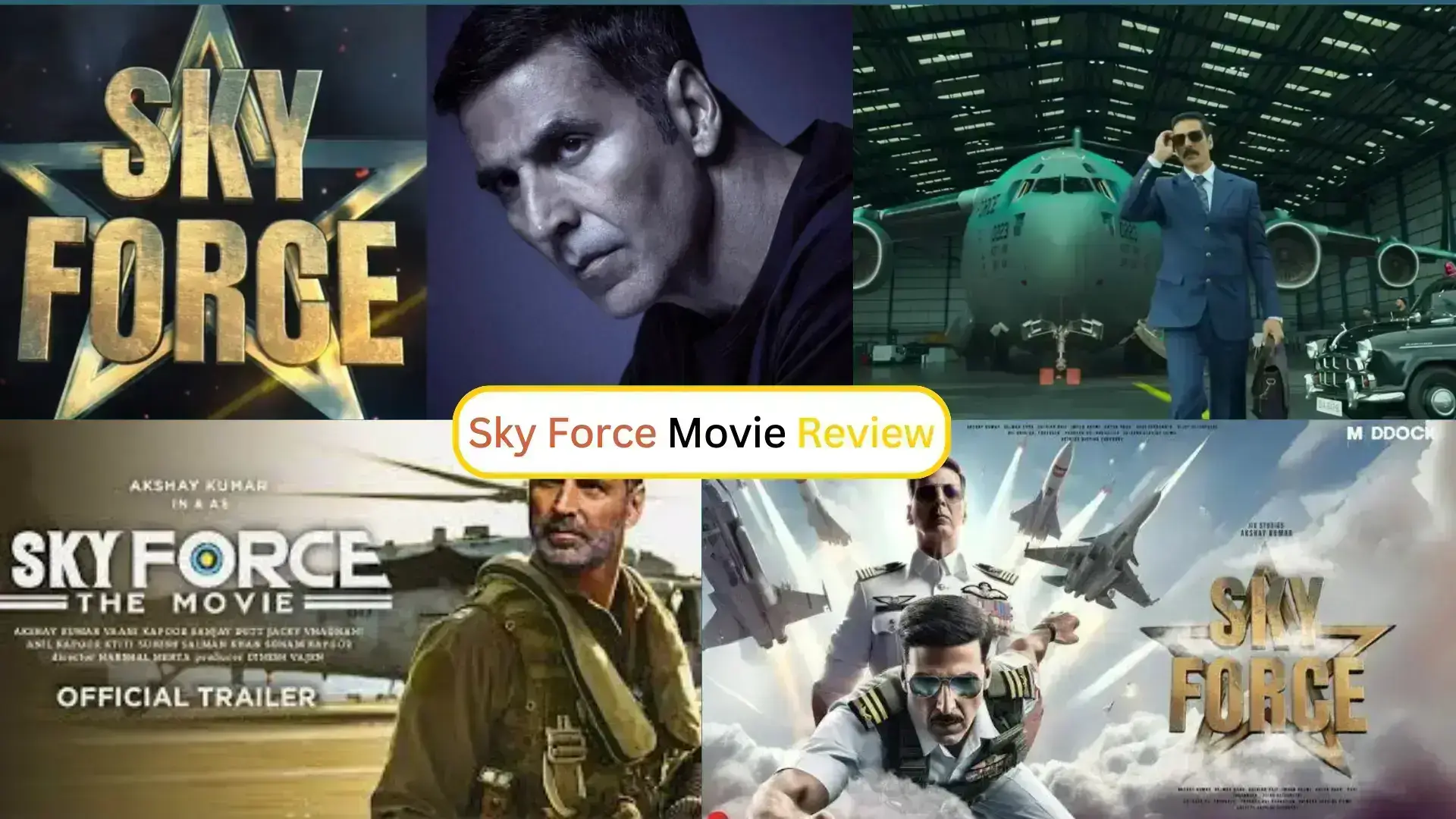 Sky Force Movie Review(2024)| This movie tells a true story about the Indian Air Force and their remarkable victories. The actor plays the role of an Air Force Officer.